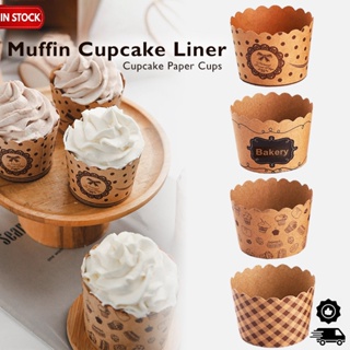 Brown and Gold Foil Cupcake Liners, Standard Muffin Baking Cups (100 Pack),  PACK - Ralphs