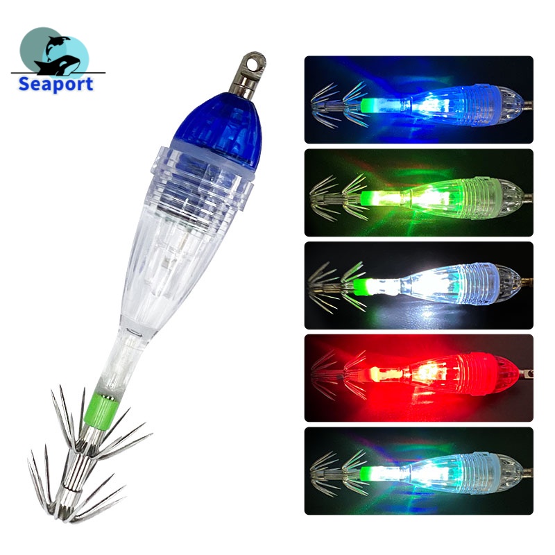 Deep Sea Underwater Multicolor Flashing LED Squid Bait Fishing Light ...