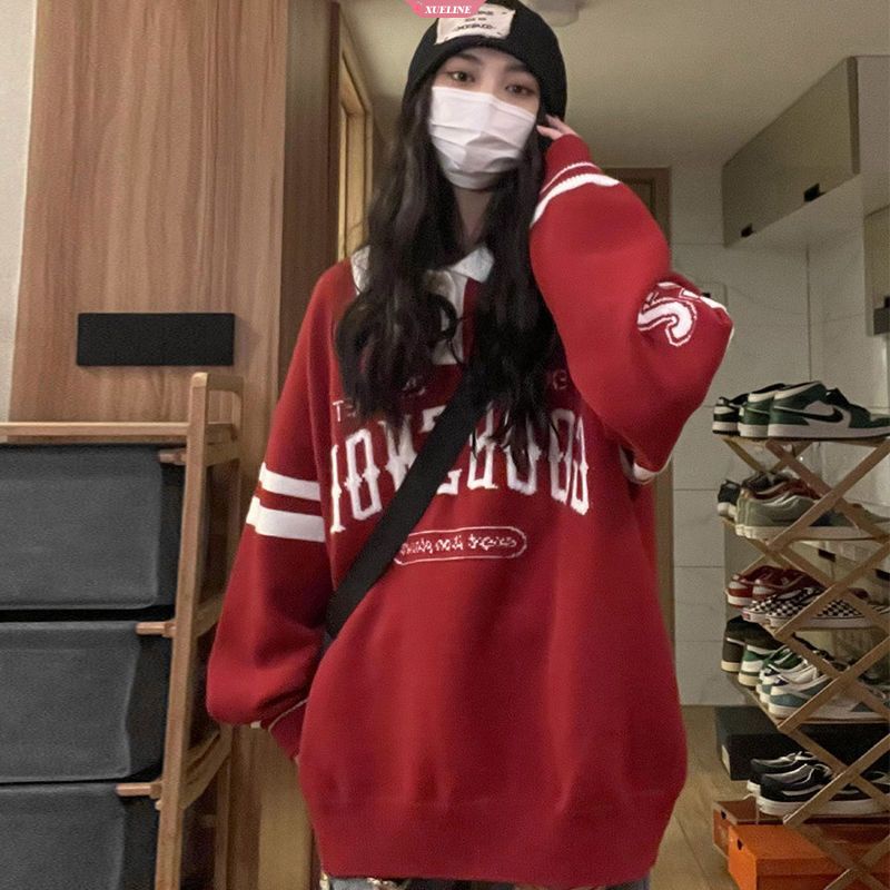 Red clearance hoodie oversized