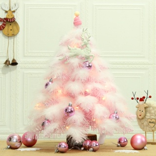 50cm Mini Christmas Tree, Pink Artificial Desk Christmas Tree