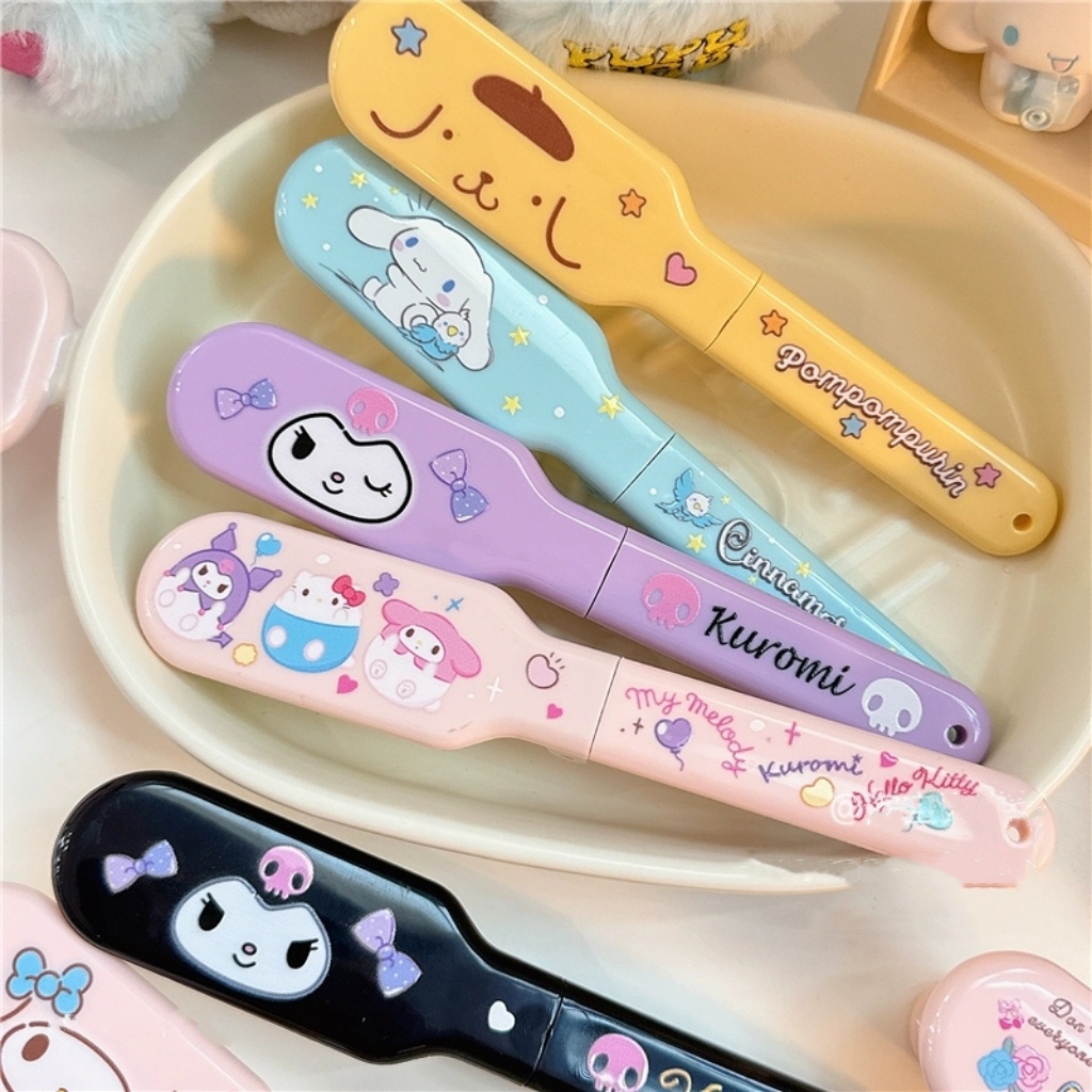 Japanese Cute Sanrio Folding Massage Comb Kuromi Melody Cinnamoroll ...