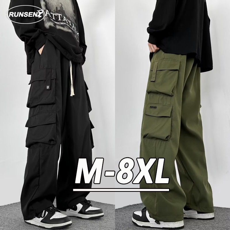 Men's Army Green All-match Loose Cargo Pants Oversized Trend Wide