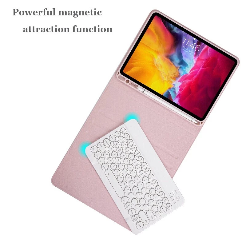 Case Samsung Tab A11+ 11"/A11 8.7" A7 Lite with Bluetooth Keyboard Set Smart Autolock Magnetic Cover Compatible A8 X200 X205 S6 Lite Samsung S7/S8 Premium Quality Pastel Color Casing - Gambar 4