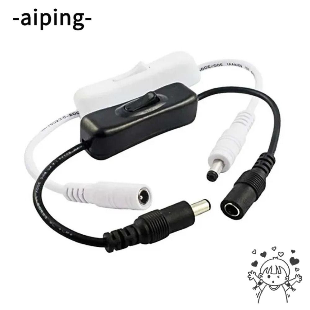 AIPING Light Switch, DC 12V Black White Female Male Power Cable, Button ...