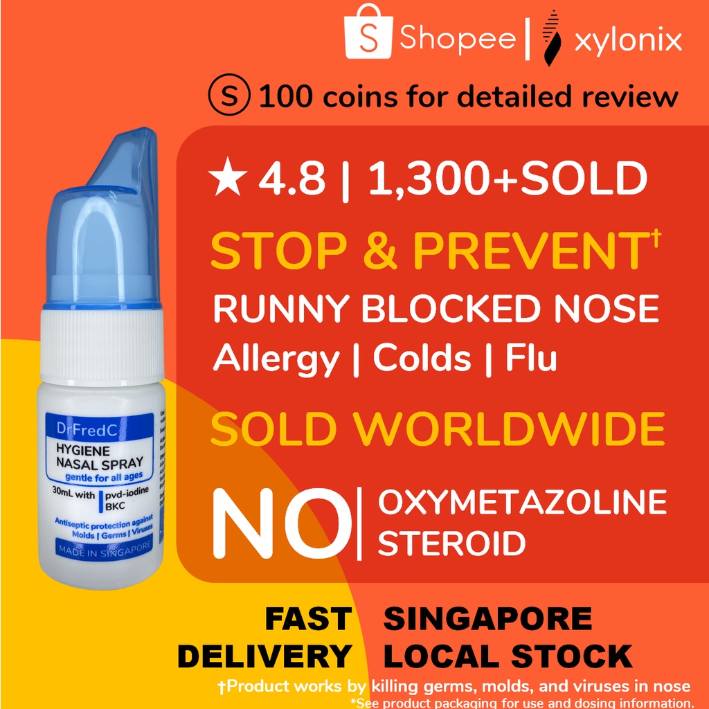 DrFredC | Hygiene Nasal Spray | 1 pax | Allergy | Runny Blocked Nose ...