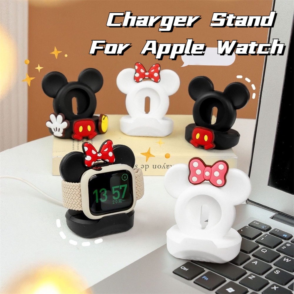 Cartoon Silicone Charger Stand for Apple Watch Series 1 9 Ultra 2