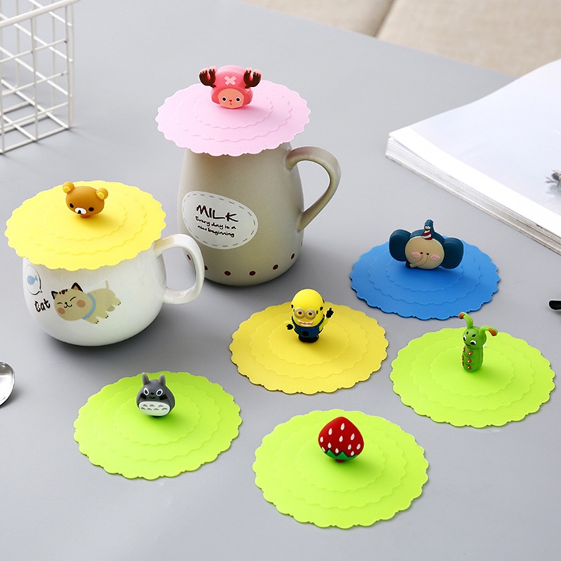 Cute Cartoon Shape Dust-proof Cover Cup Cover Multi-purpose Reusable ...