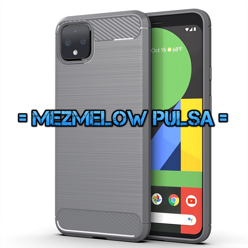 Softcase Soft Case Fiber Carbon Silicone Casing Case GOOGLE PIXEL 4 BIASA - Gambar 4