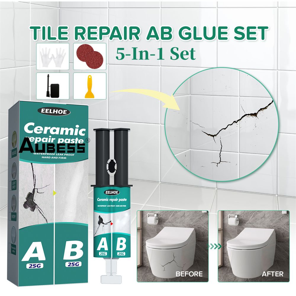 5in1 Ab Glue Ceramic Repair Agent Marble Tile Floor Toilet Washbasin Gap Repair Glue Quick
