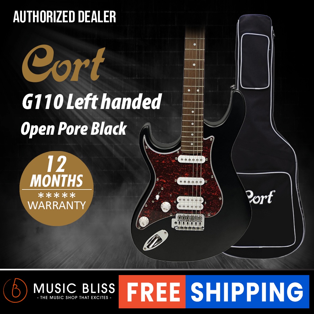 Cort G110 LeftHanded Electric Guitar with Bag Open Pore Black (G110 G 110) Shopee Singapore