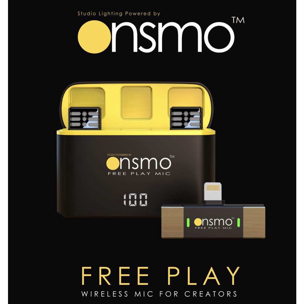 Onsmo Freeplay Wireless Mic for I Phone and USB-C Android with Charging  case, anti-noise reduction and echo | Shopee Singapore