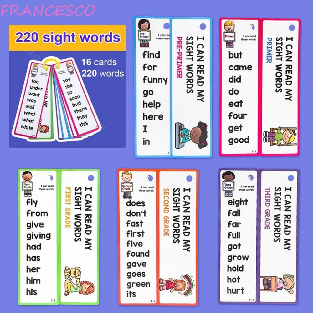 FRANCESCO English Sight Words Learning Cards, Flashcards Montessori ...