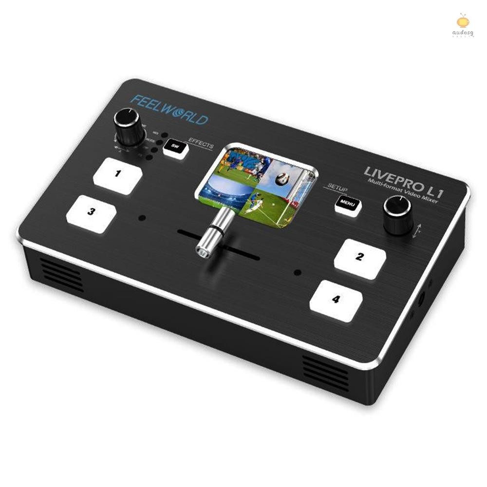FEELWORLD LIVEPRO L1 Multi-Format Video Mixer Switcher 4 Channel HDMI ...