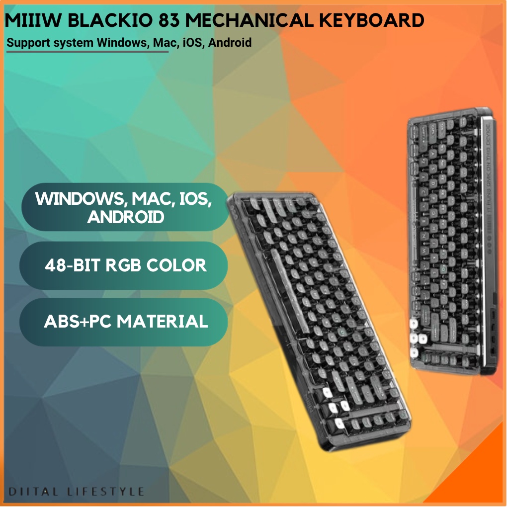 MIIIW BlackIO 83 Customized Mechanical Keyboard Game Electric