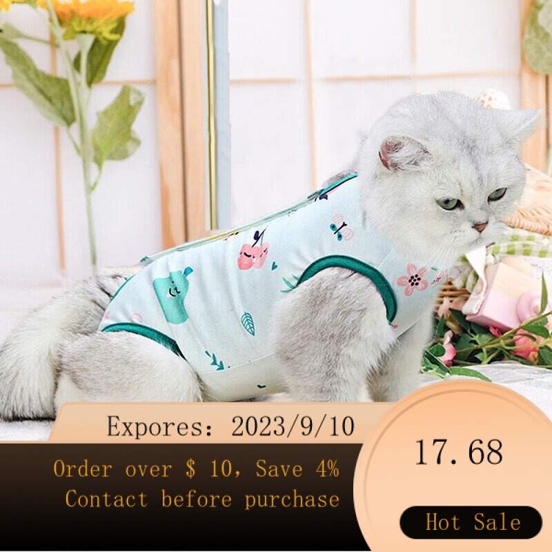 NEW Zggman Female Cat Sterilization Suit Cat clothes Cat Surgical Gown