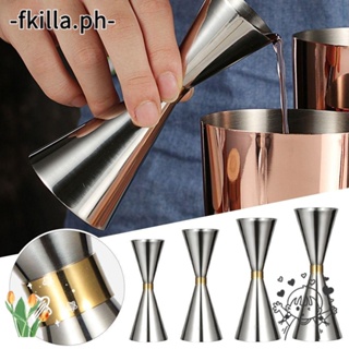 Stainless Steel Double Head Cocktail Jigger Professional Bartender Cocktail  Measuring Gadget Tool Cup