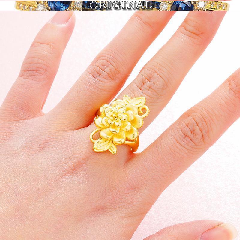 Gold sales flower ring