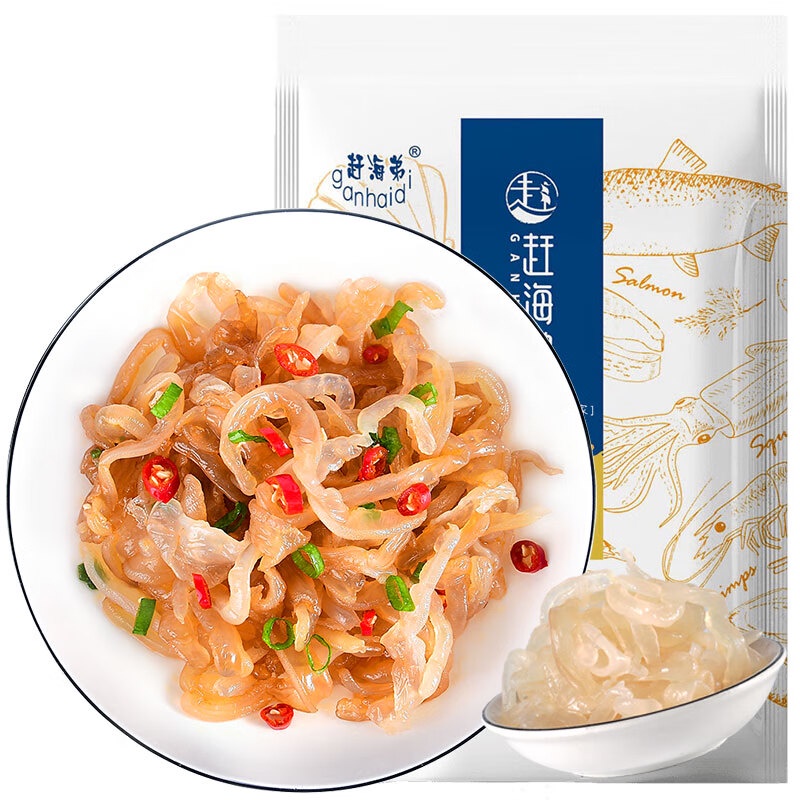 Haidi Salted Jellyfish Salad400g（Solid≥50）Fresh Crisp and Refreshing