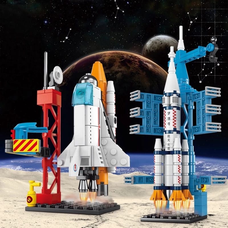 Nano Block Brick Rocket Box Space-Lik Rocket Launch 3DPuzzle Toy ...