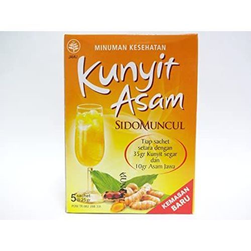 Sido Muncul turmeric acid jamu powder juice Kunyit Asam 5 bags x 25g ...