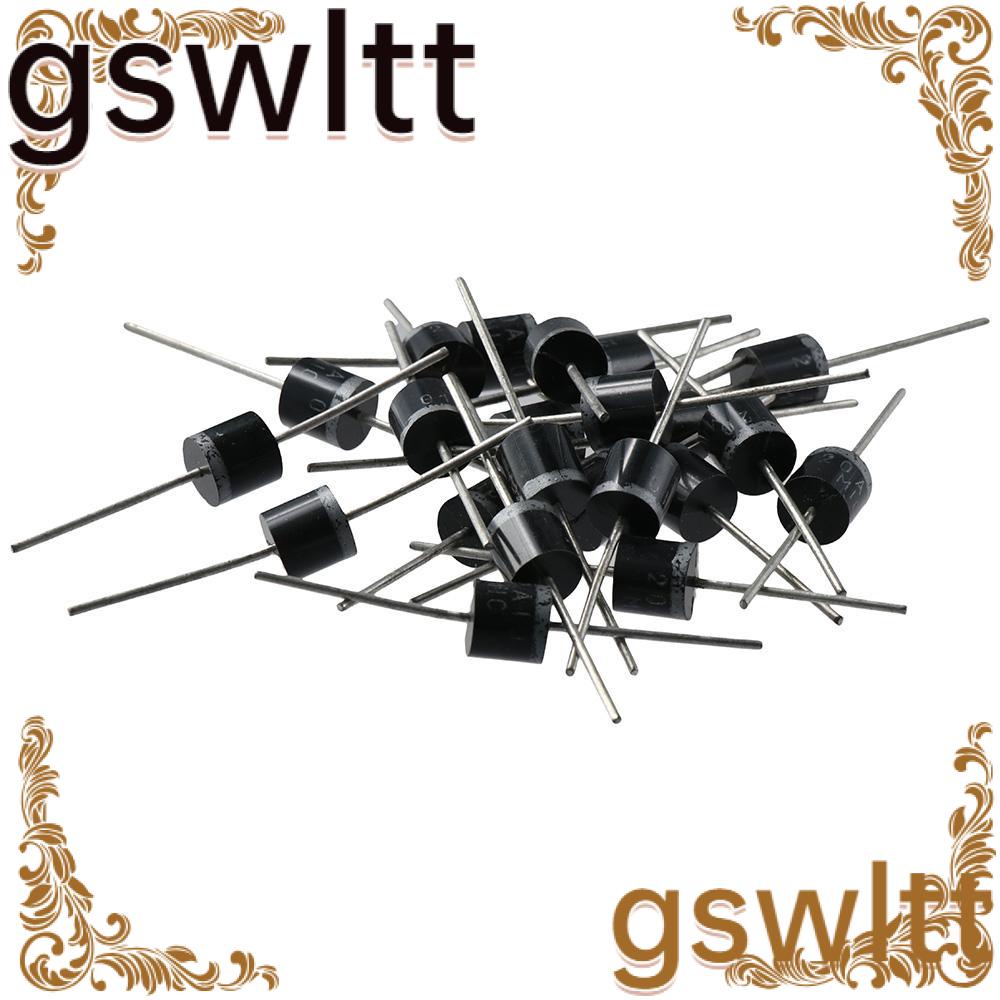 GSWLTT 50pcs Electrical Axial, R6 20A 1000V Rectifier Diode Parts, Low