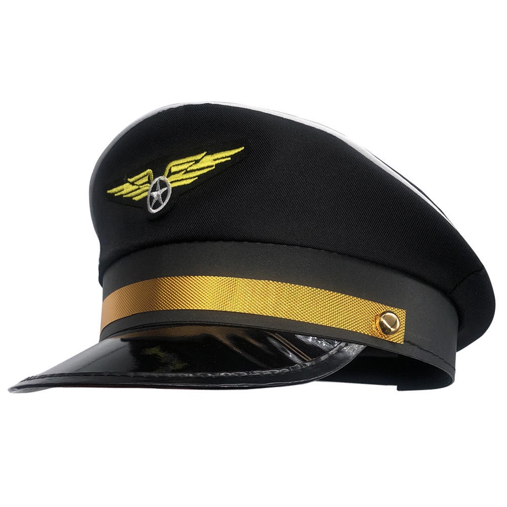 1PC Pilot Hat Performance Captain Hat With Badge (for Adult