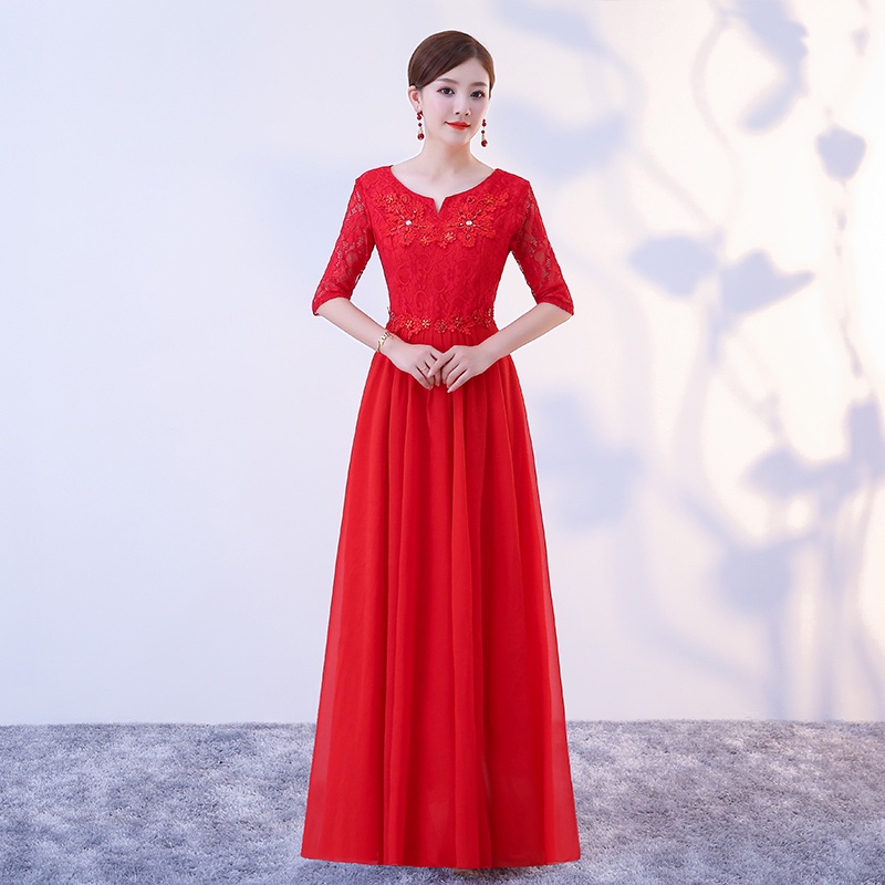 Hengqianji Chorus Dress Long Skirt Dress Adult Choir Costume Female