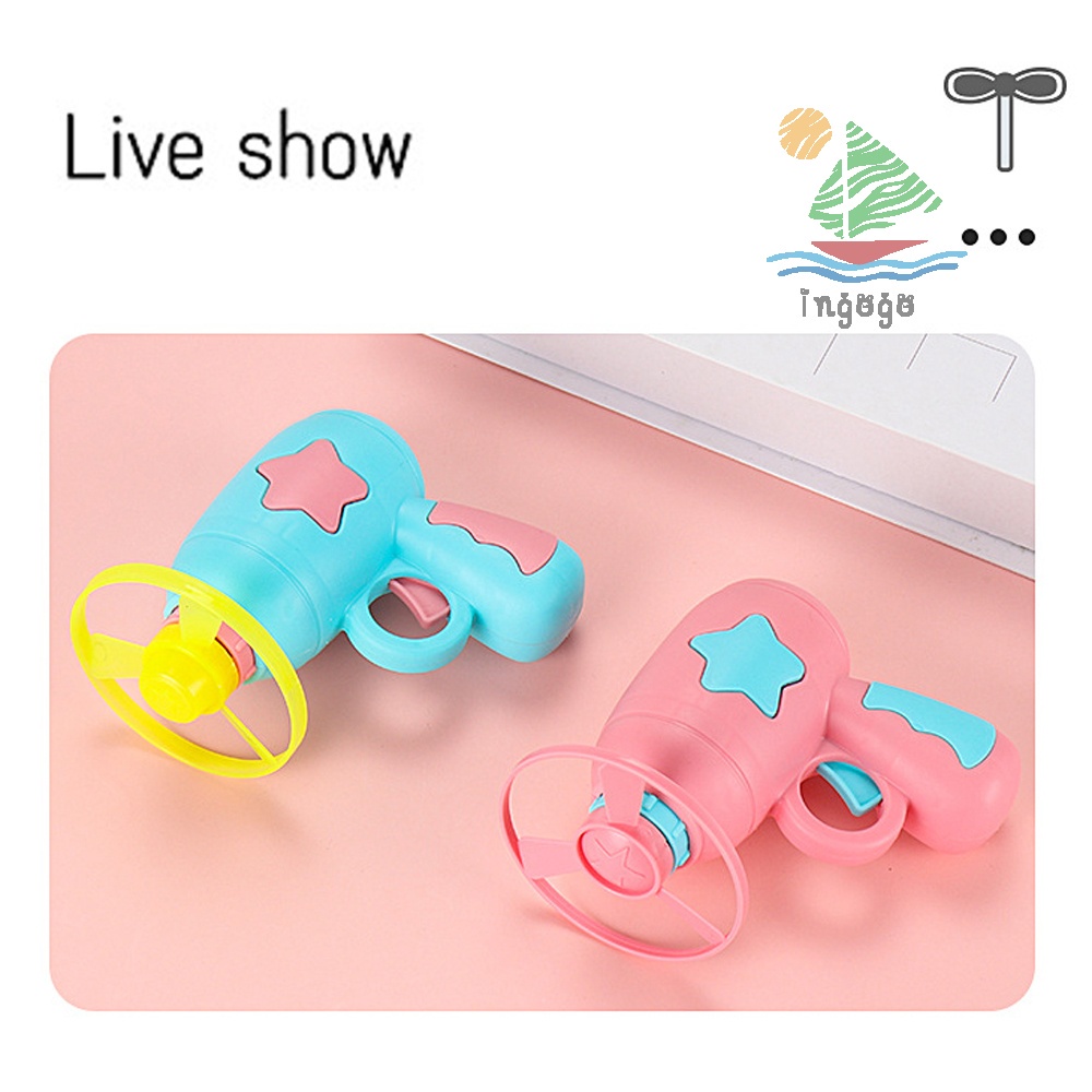 2-In-1 Flying Saucer Gyroscope Flying Disc Launcher Toy Kids ...