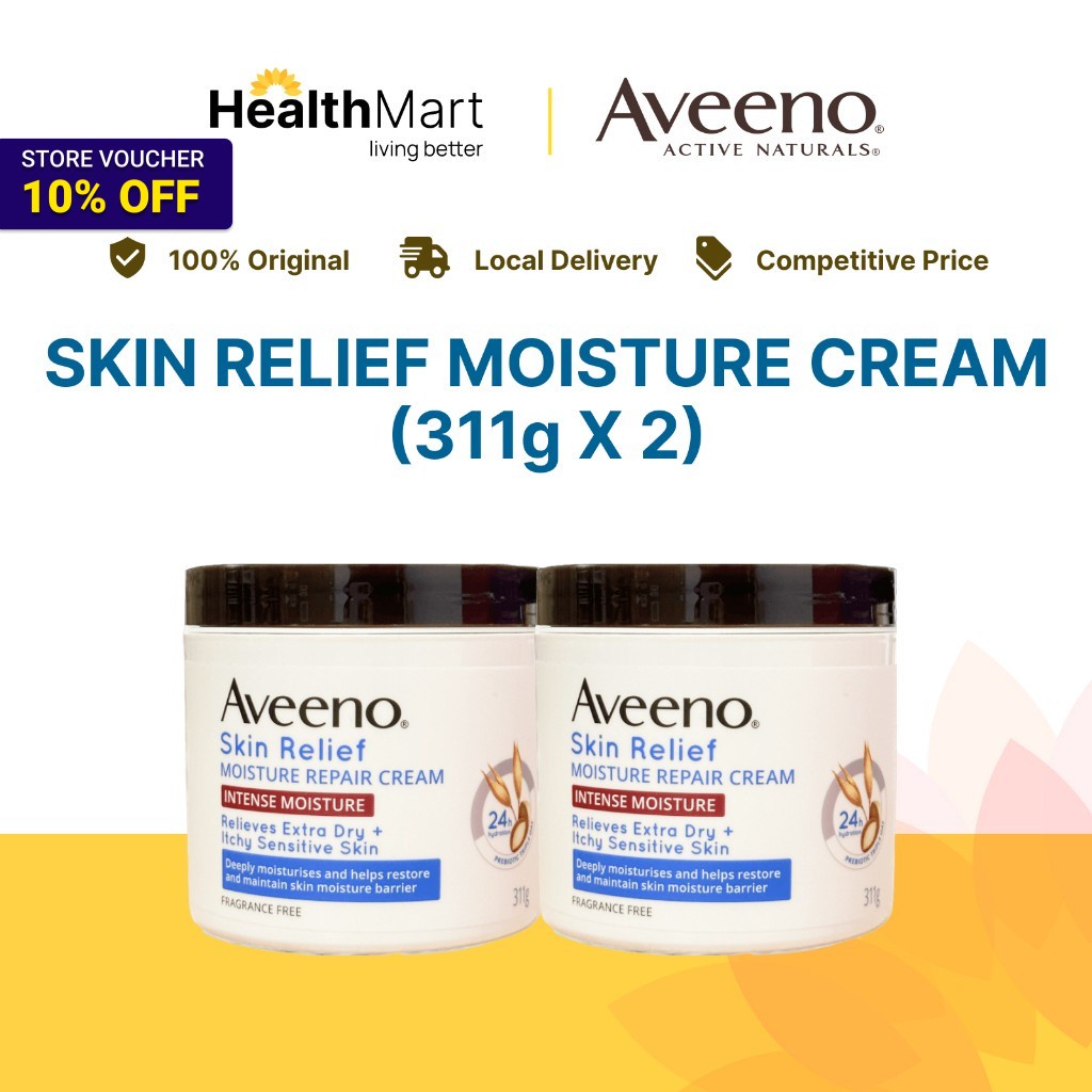 Sg L Bundle Of 2 Aveeno Skin Relief Intense Moisture Repair Cream 311g Shopee Singapore 1934