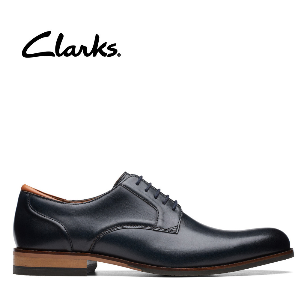 Clarks mens best sale black brogues