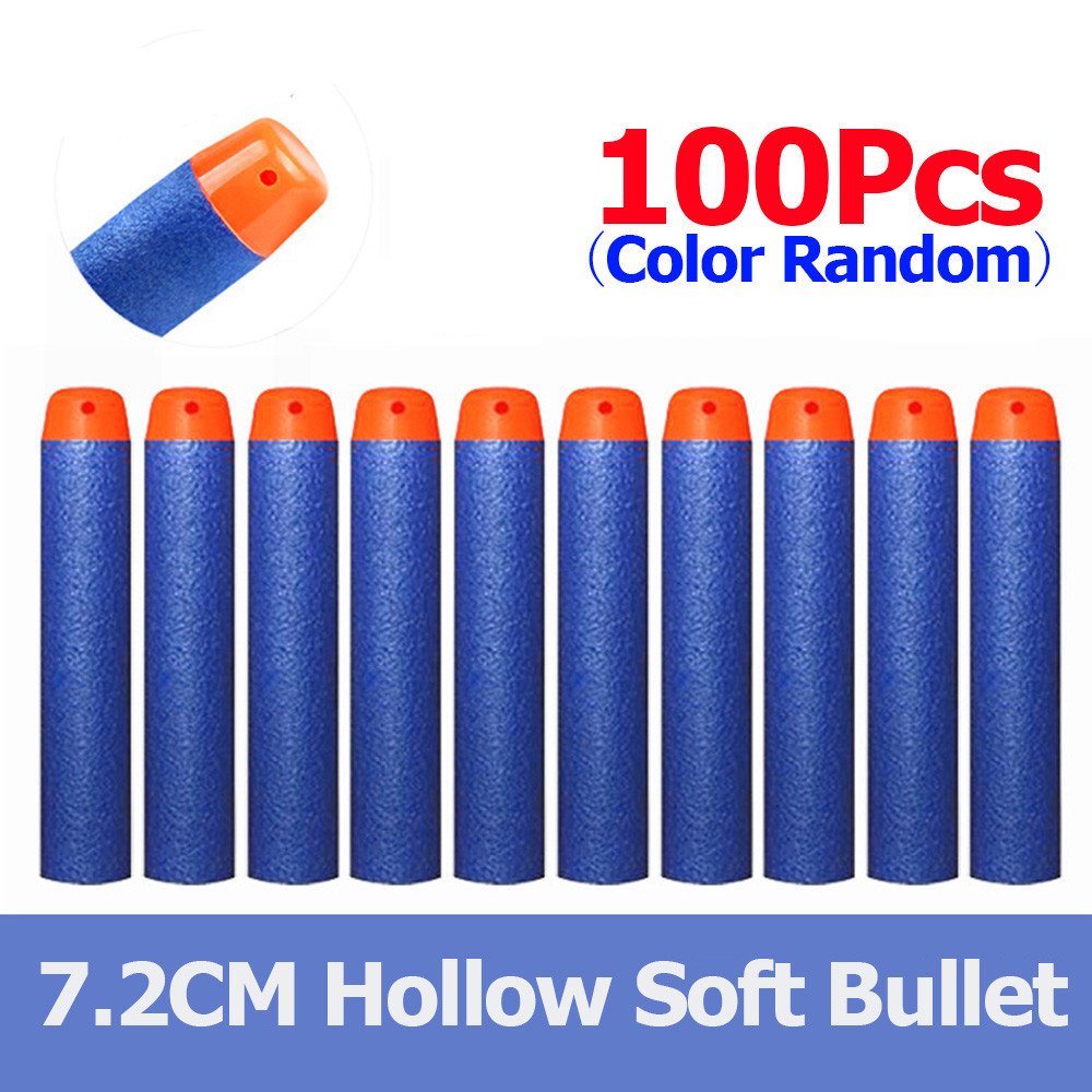 [Ready Stock]100Pcs 7.2cm EVA Hollow Soft Bullets Universal Strip ...