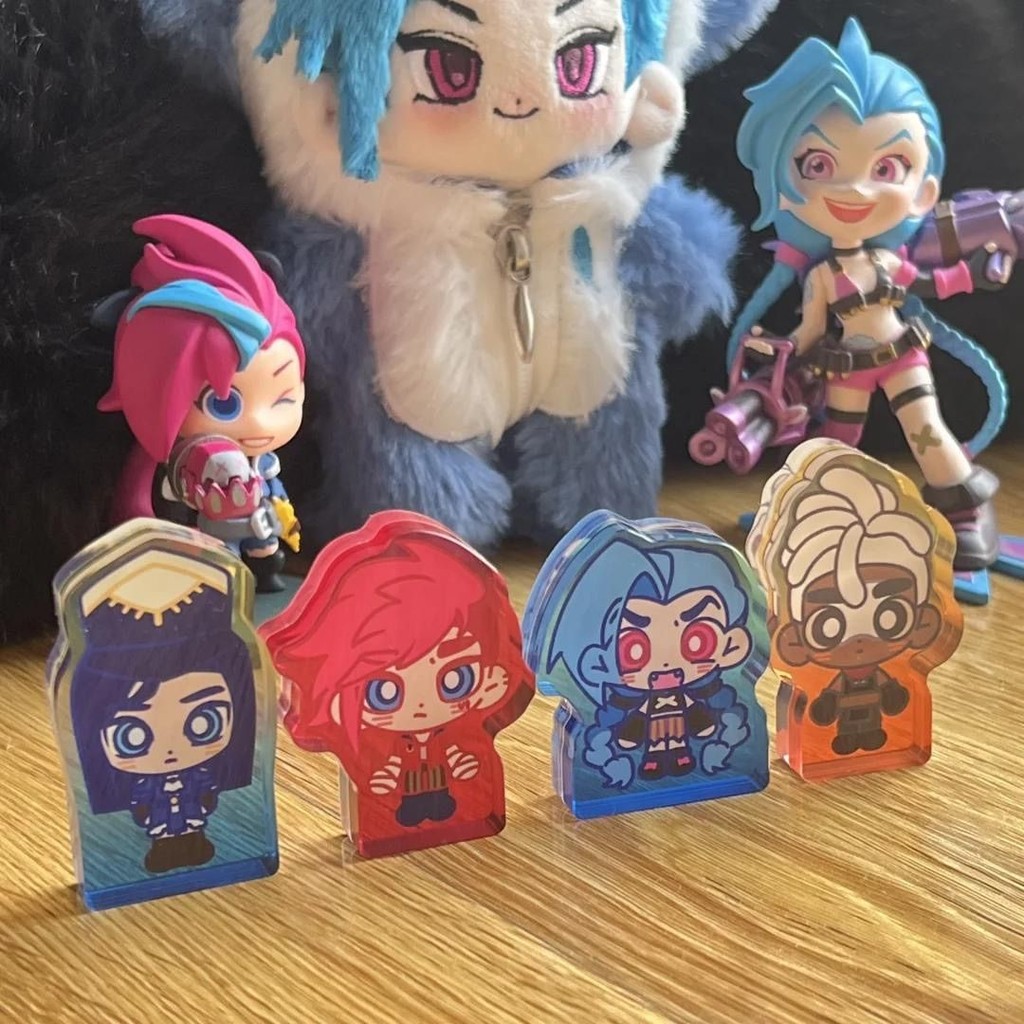 Ekko Vi Jinx LOL Game Standing Anime KeyChain League of Legends Men Key ...