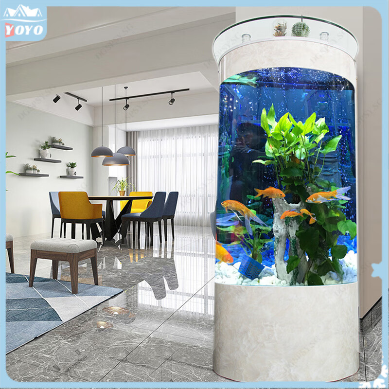 Curated visual reference: Fresh Look at Semi Circular Fish Tank Living Room Light Luxury Small Household