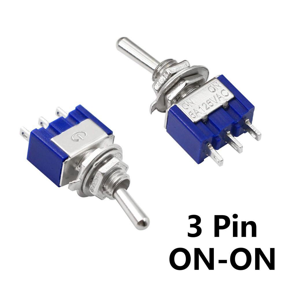 ZAIJIE1 10pcs Miniature Toggle Switch, Metal, Plastic 33mm / 1.3