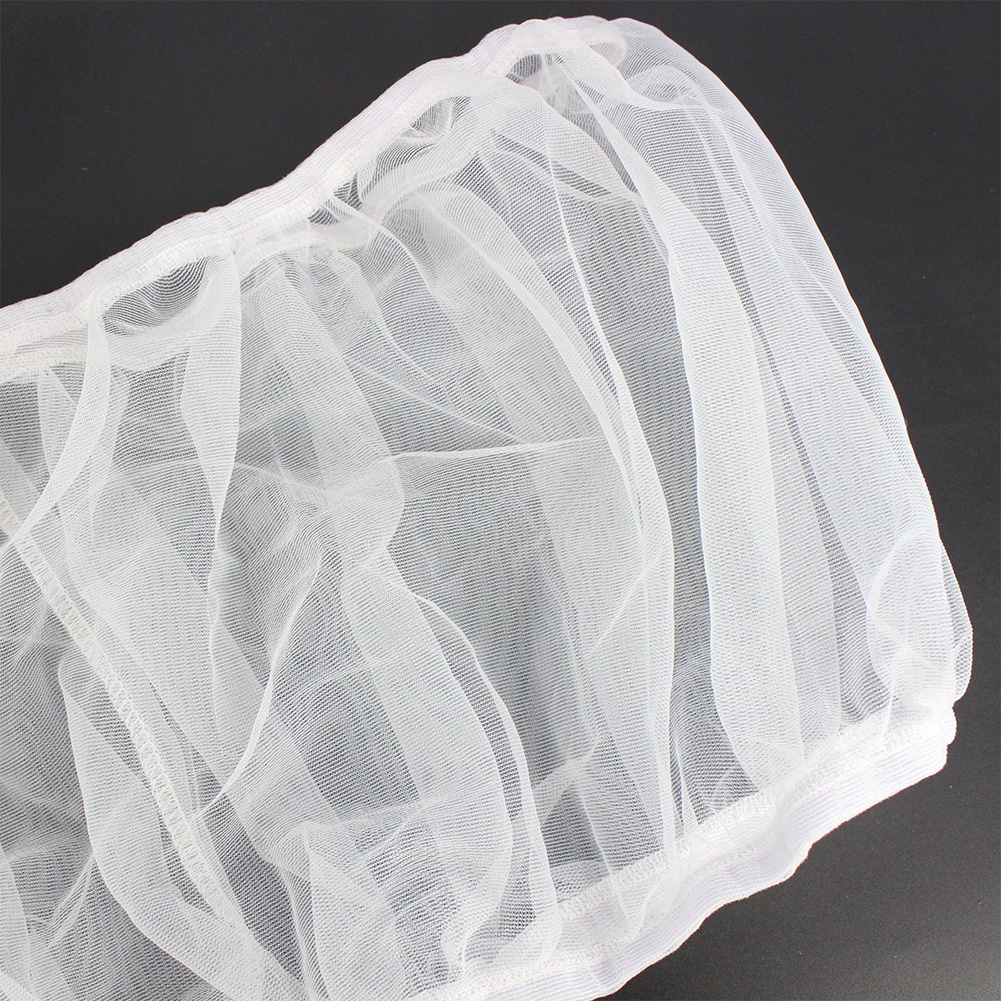 Atyhao Vogelkooi Zaadvanger – Set Van 2 Witte, Rekbare Polyestermouwen, Omtrek 66-132 Cm, Voor Zaadrommel En Hygiëne