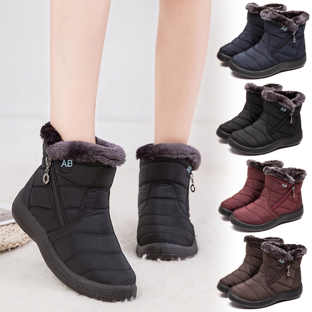 Warm waterproof snow on sale boots