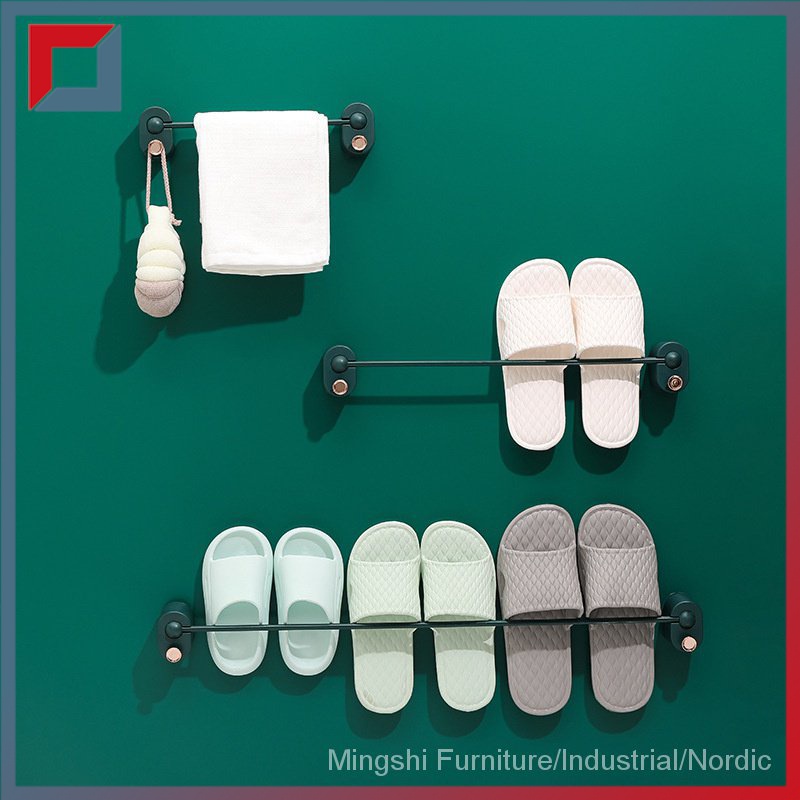 463 bathroom mop shoe rack wall-mounted wall-mounted shoes storage ...