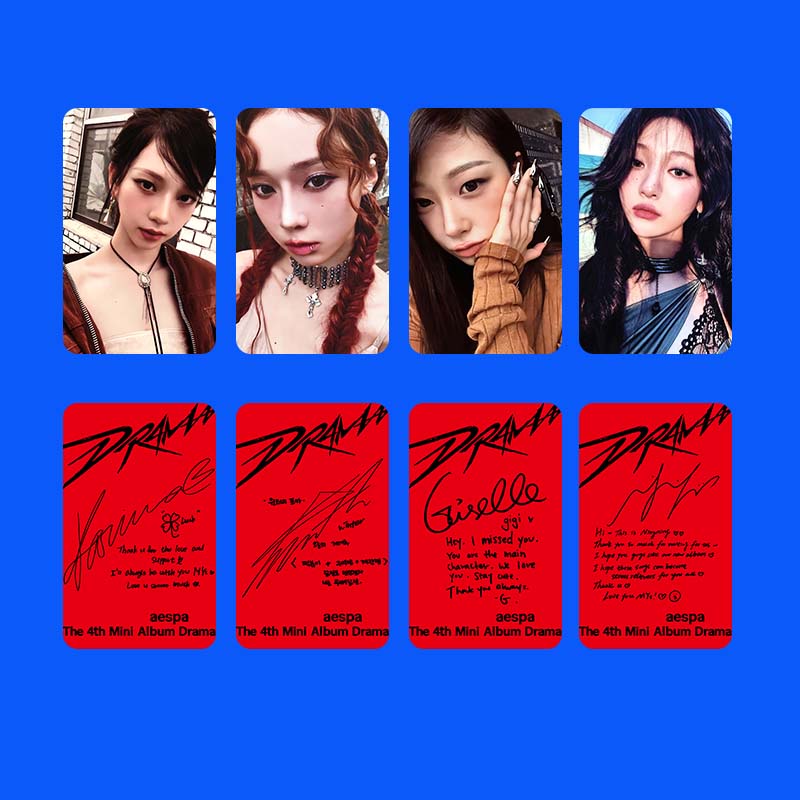 4-7pcs/set Lomo Cards New Album DRAMA Photocards NINGNING WINTER