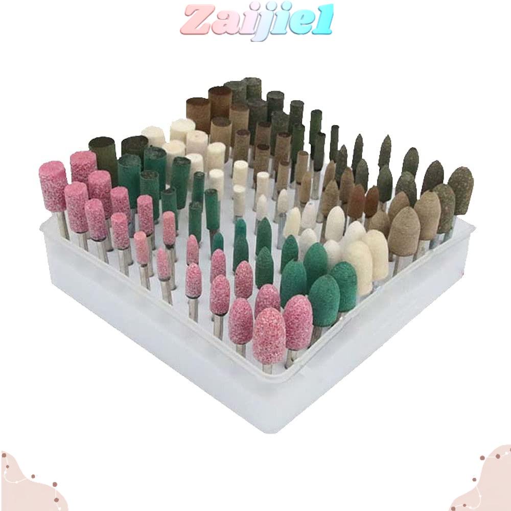 ZAIJIE1 100pcs Dremel Bits, 5 Kinds of Wool Polishing Bits, Burnishing