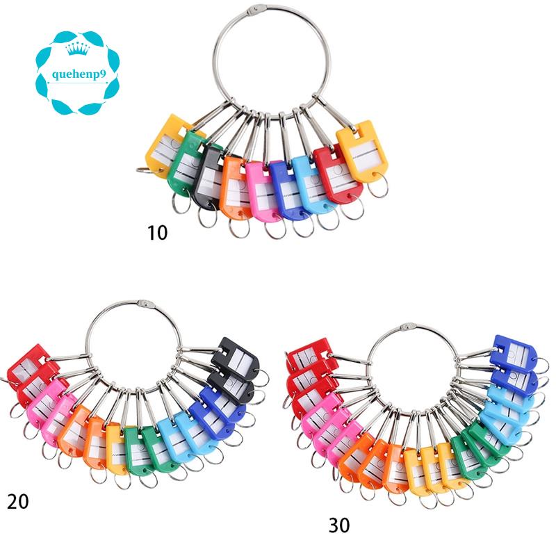 Portable Metal Ring Key Organizer with Spring Hooks & Key Tags with ...