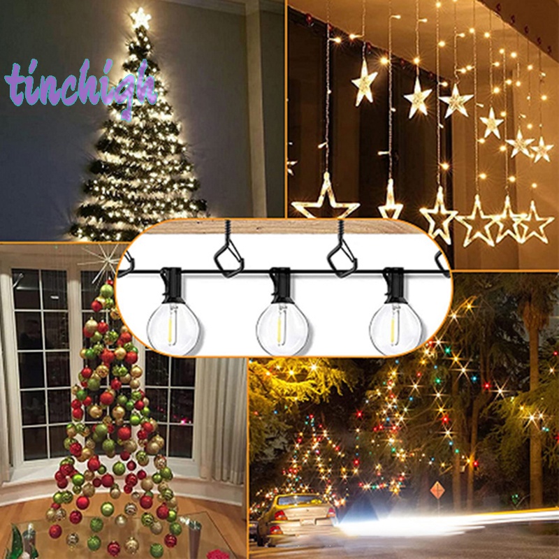 24 Pcs Screw In Hooks Outdoor String Lights Safety Screw Hook Ceiling Hooks  With Safety Buckle Wall Hangers Hangers For Party And Festival Decorations