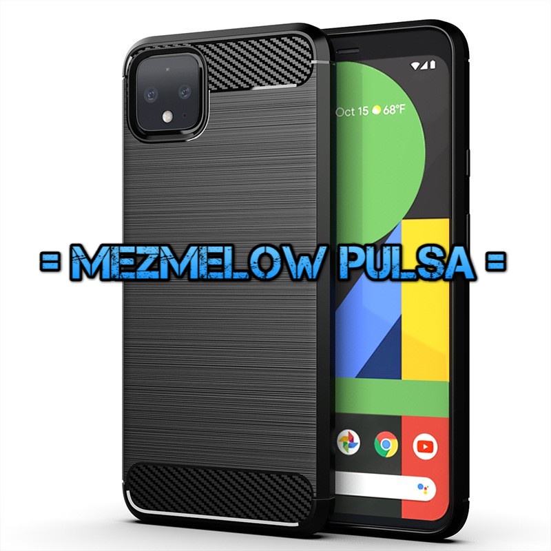 Softcase Soft Case Fiber Carbon Silicone Casing Case GOOGLE PIXEL 4 BIASA - Gambar 3