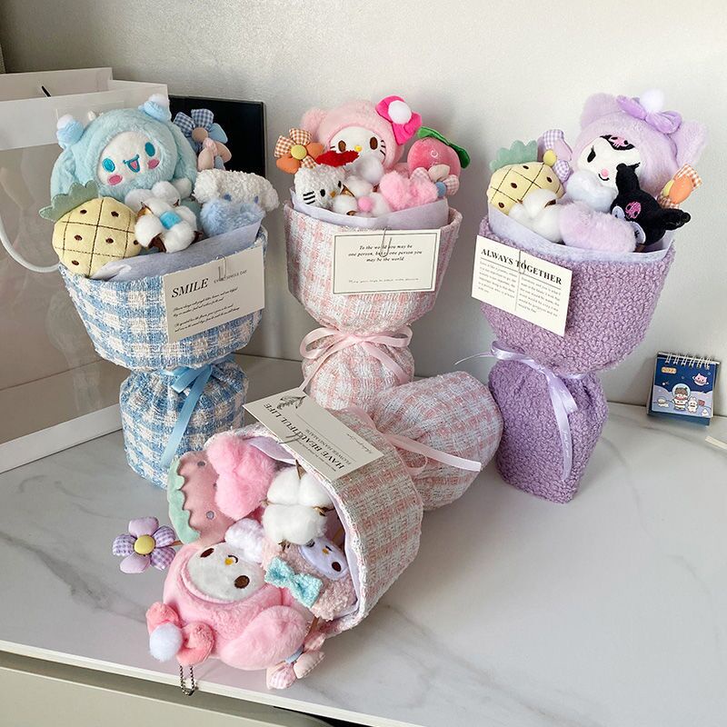 Sanrio Kuromi Cinnamoroll My Melody Stich Hello Kitty Kawaii Plush Doll ...