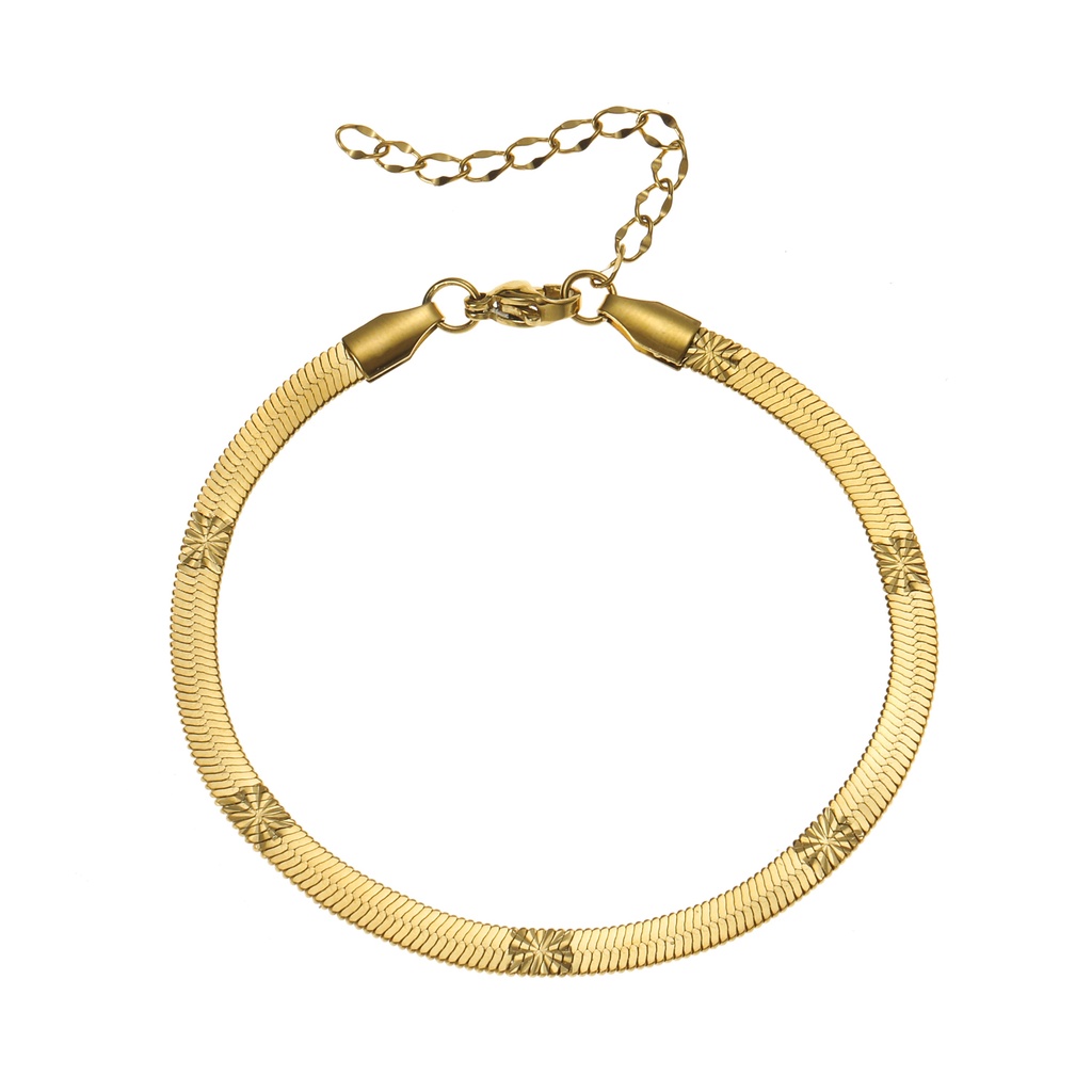 Gold chain link bracelet on sale womens