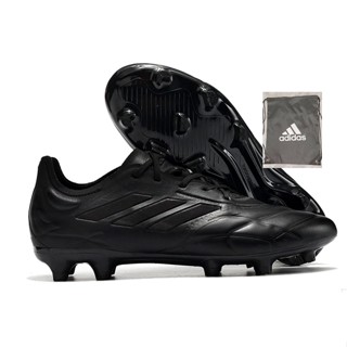 All black leather hot sale football boots