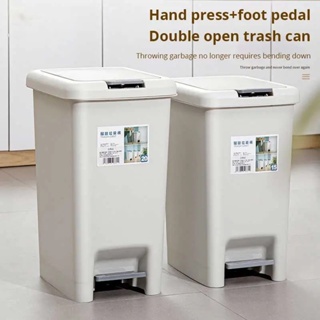 2pcs Household Trash Cans Bathroom Trash Bin 15L Large Capacity Stackable Waste  Bin Multifunctional Garbage Box For Home Kitchen - AliExpress
