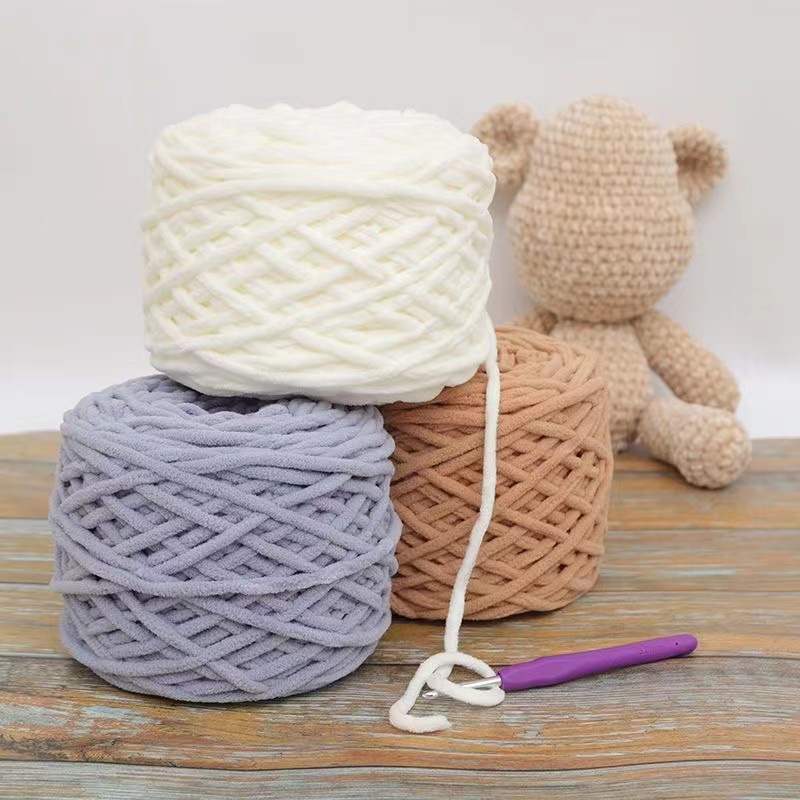 Amrka Super Chunky Cotton Knitting Yarn 100g Ball - Blue & Purple Hand Crochet Yarn