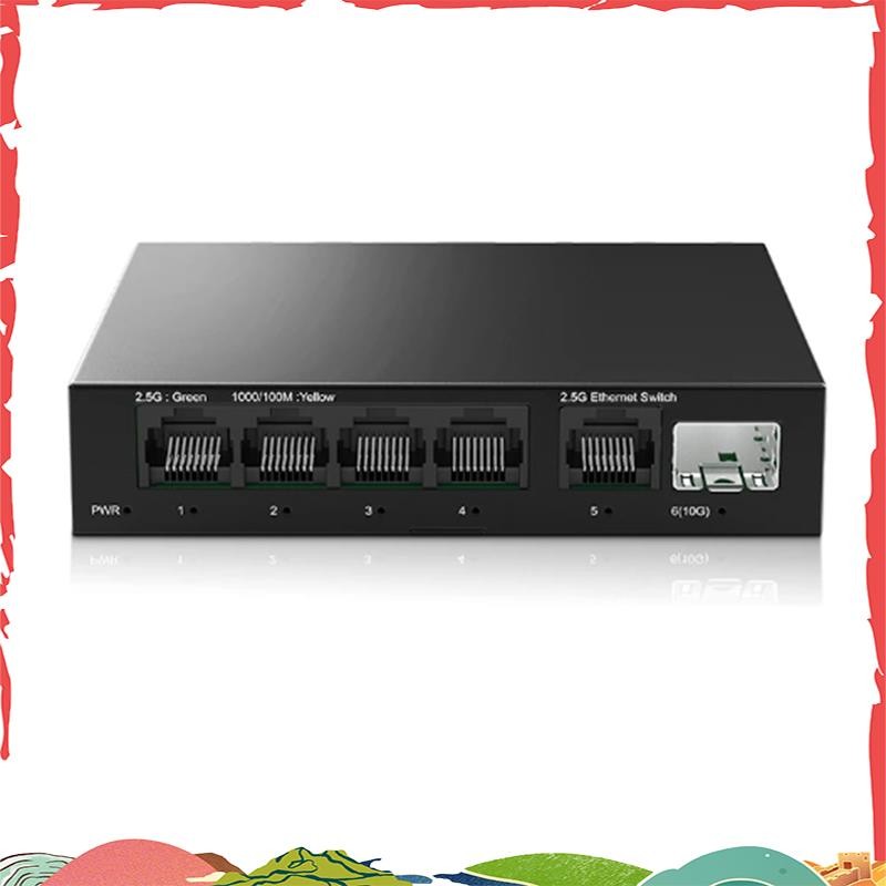 2.5G Switch 5 Port 2500Mbps Network Switch with 10G SFP+ Auto /MDIX ...