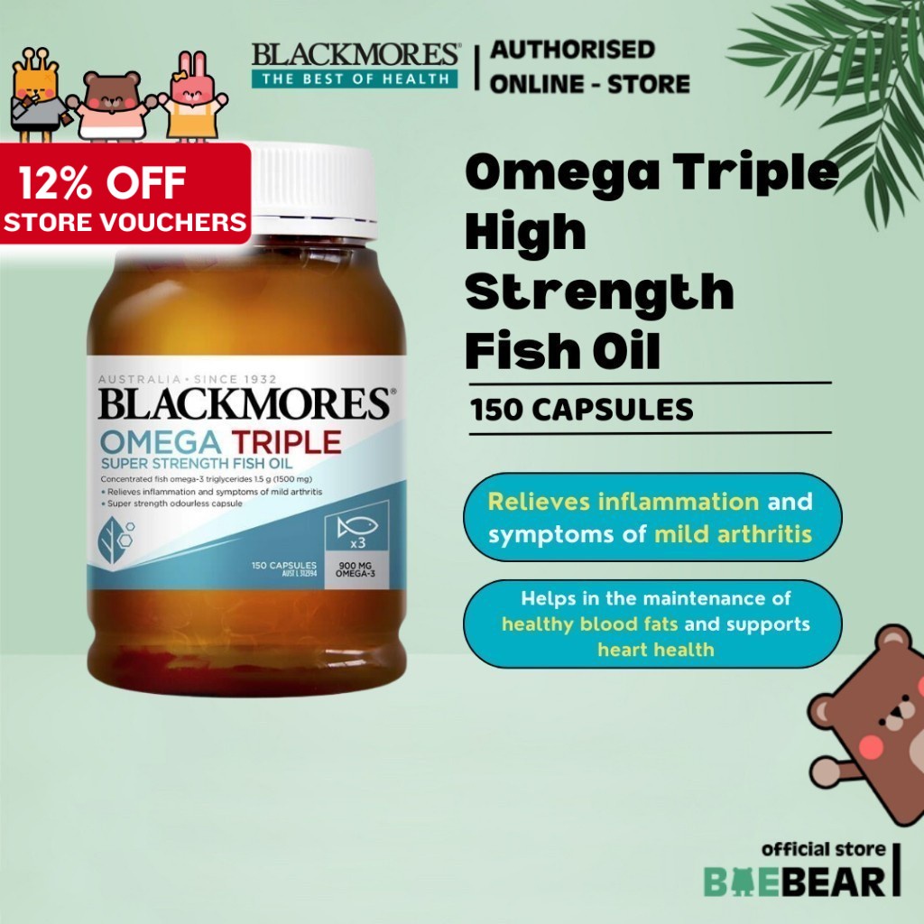 blackmores omega triple concentrated fish oil 150 capsules