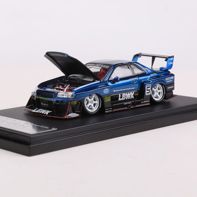 【Available】Street Weapon 1/64 Nissan Skyline GT-R R34 LB modified alloy ...